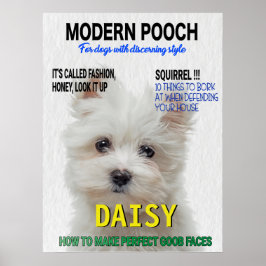 Maltese Terrier Parody Magazine Hoesje Poster