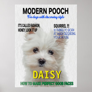 Maltese Terrier Parody Magazine Hoesje Poster