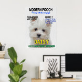 Maltese Terrier Parody Magazine Hoesje Poster (Thuiskantoor)