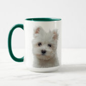 Maltese Terrier Personalized Mug Mok (Links)
