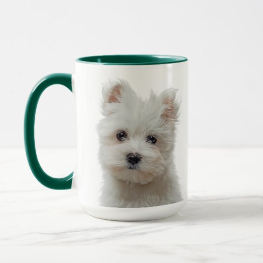 Maltese Terrier Personalized Mug Mok (Links)