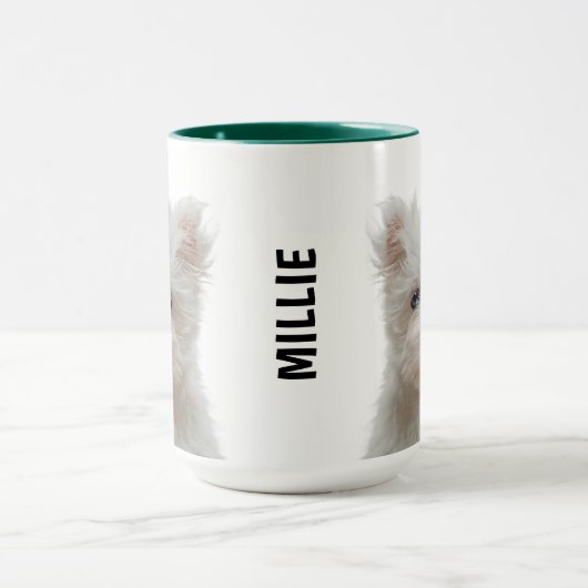 Maltese Terrier Personalized Mug Mok (Midden)