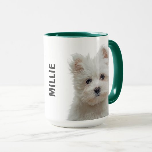 Maltese Terrier Personalized Mug Mok (Voorkant rechts)