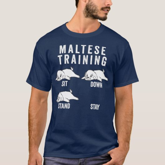 Maltese trainingshond t-shirt (Voorkant)