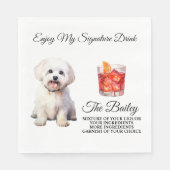 Maltese Trouw Signature Drank Servet (Voorkant)