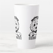 Maltese vader zwart-wit ontwerp | Maltese hond Latte Mok (Voorkant)