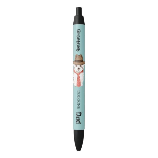 Maltese vader zwarte inkt pen (Voorkant Verticaal)