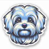 Maltese VinylSticker Sticker (Voorkant)