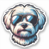 Maltese VinylSticker Sticker (Voorkant)