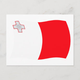 Maltese Vlag Ansichtkaart Briefkaart