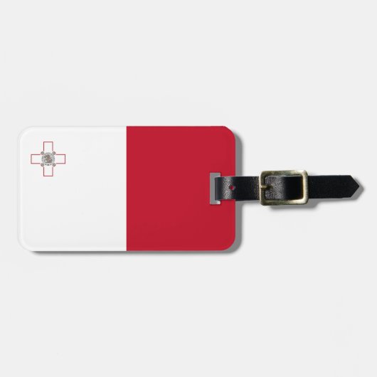 Maltese vlag bagagelabel (Voorkant horizontaal)
