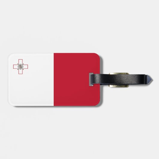Maltese vlag bagagelabel (Achterkant horizontaal)