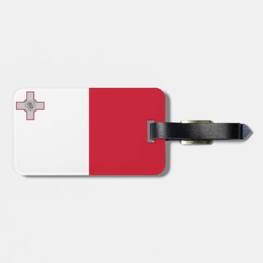 Maltese vlag bagagelabel (Achterkant horizontaal)