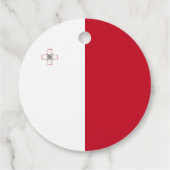 Maltese vlag bedankjes labels (Achterkant)