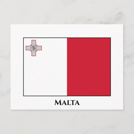 Maltese vlag briefkaart (Voorkant)