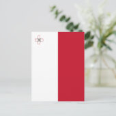 Maltese vlag briefkaart (Staand voorkant)