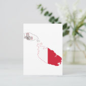 Maltese vlag briefkaart (Staand voorkant)