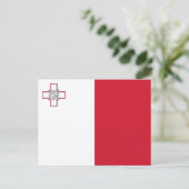 Maltese vlag briefkaart (Staand voorkant)