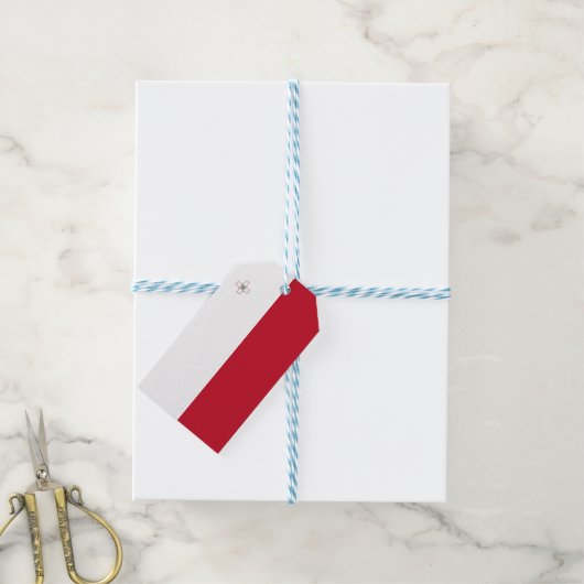 Maltese vlag cadeaulabel (Met Touw)