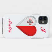 Maltese vlag Case-Mate iPhone case (Achterkant (horizontaal))