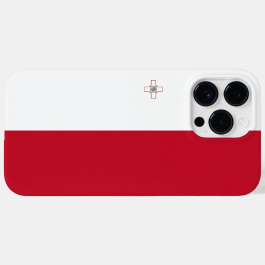 Maltese vlag Case-Mate iPhone case (Achterkant (horizontaal))