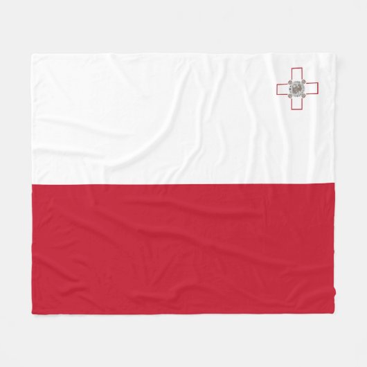 Maltese vlag fleece deken (Voorkant (Horizontaal))