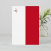 Maltese vlag folie uitnodiging (Staand Voorkant)