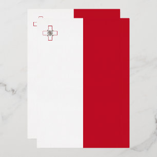 Maltese vlag folie uitnodiging