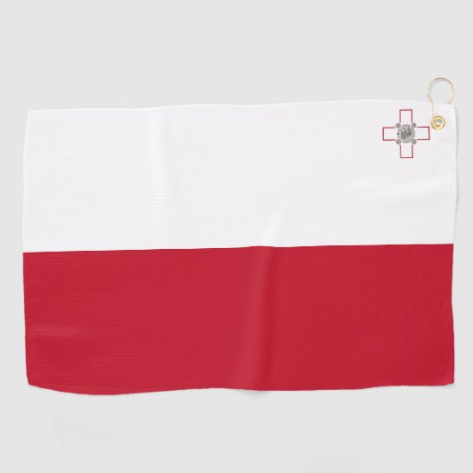 Maltese vlag golfhanddoek (Horizontaal)
