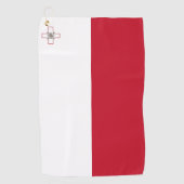 Maltese vlag golfhanddoek (Voorkant)