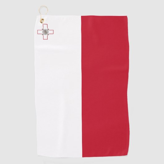 Maltese vlag golfhanddoek (Voorkant)
