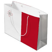 Maltese vlag groot cadeauzakje (Achterkant Gekanteld)