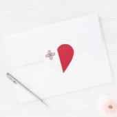 Maltese vlag hart sticker (Envelop)