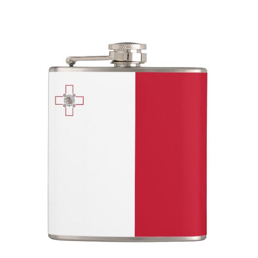Maltese vlag heupfles (Voorkant)