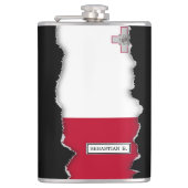 Maltese vlag heupfles (Voorkant)