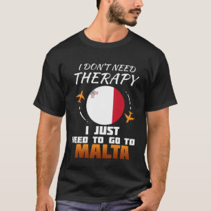 Maltese vlag in Malta Vakantie T-shirt