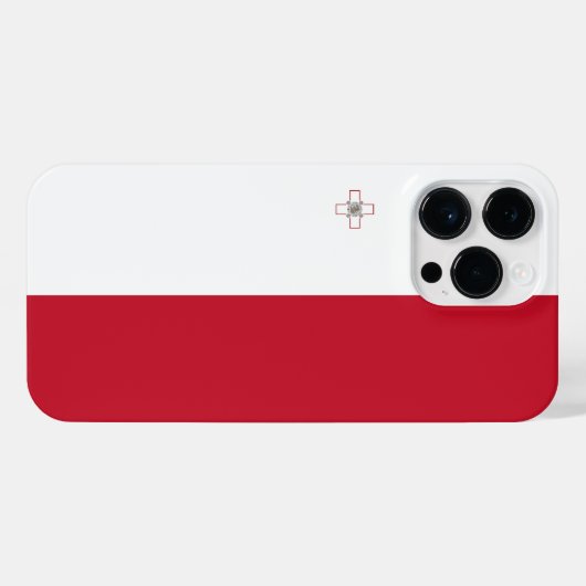 Maltese vlag iPhone hoesje (Achterkant horizontaal)