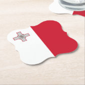 Maltese vlag kartonnen onderzetters (Gekanteld)