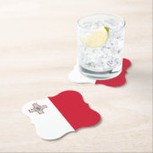 Maltese vlag kartonnen onderzetters (Insitu)