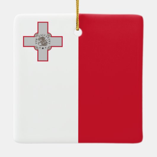 Maltese vlag keramisch ornament (Achterkant)