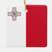 Maltese vlag keramisch ornament (Voorkant)