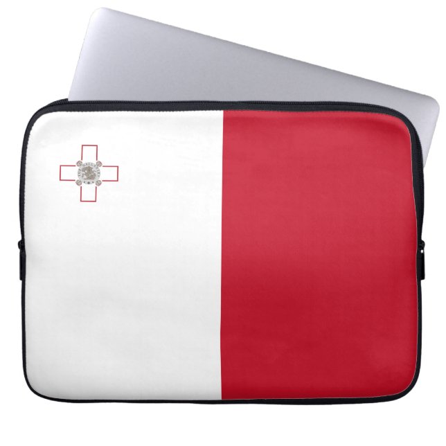Maltese vlag laptop sleeve (Voorkant)