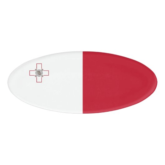 Maltese vlag naambadge (Voorkant)