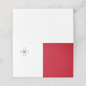 Maltese vlag plaatskaartje (Buitenkant ongevouwen)