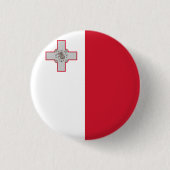 Maltese vlag ronde button 3,2 cm (Voorkant)