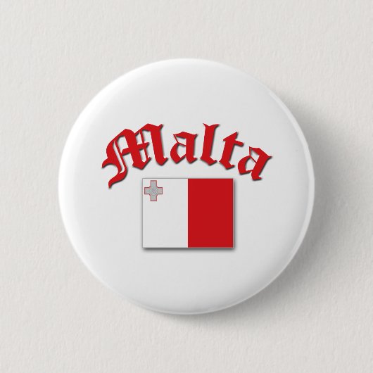 Maltese Vlag Ronde Button 5,7 Cm (Voorkant)