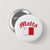 Maltese Vlag Ronde Button 5,7 Cm (Voorkant /achterkant)