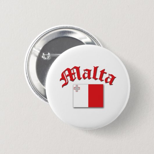 Maltese Vlag Ronde Button 5,7 Cm (Voorkant /achterkant)