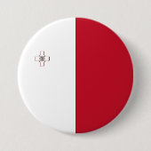 Maltese vlag ronde button 7,6 cm (Voorkant)