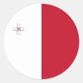 Maltese vlag ronde sticker (Voorkant)